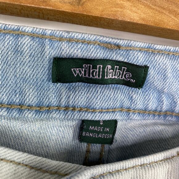 Wild Fable Highest Rise Light Wash Blue Denim Mom Jeans Women's Size 8 - Picture 8 of 11